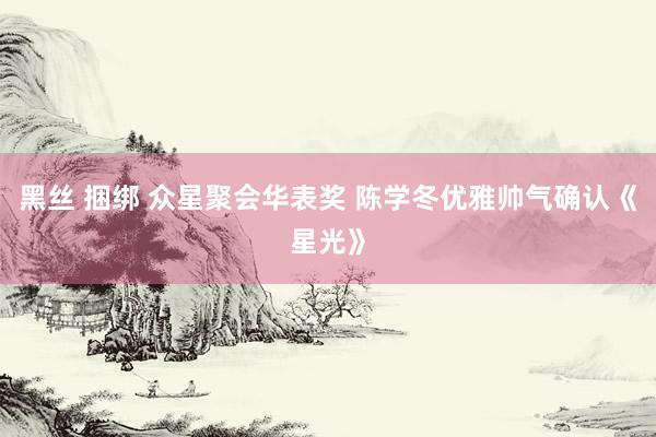 黑丝 捆绑 众星聚会华表奖 陈学冬优雅帅气确认《星光》