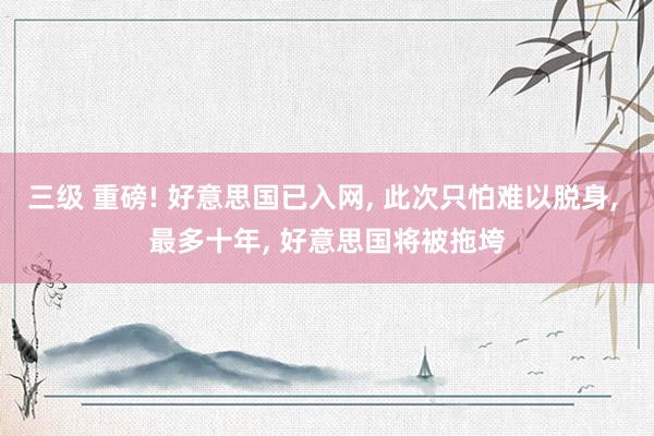 三级 重磅! 好意思国已入网， 此次只怕难以脱身， 最多十年， 好意思国将被拖垮