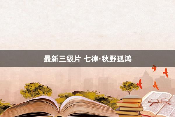 最新三级片 七律·秋野孤鸿
